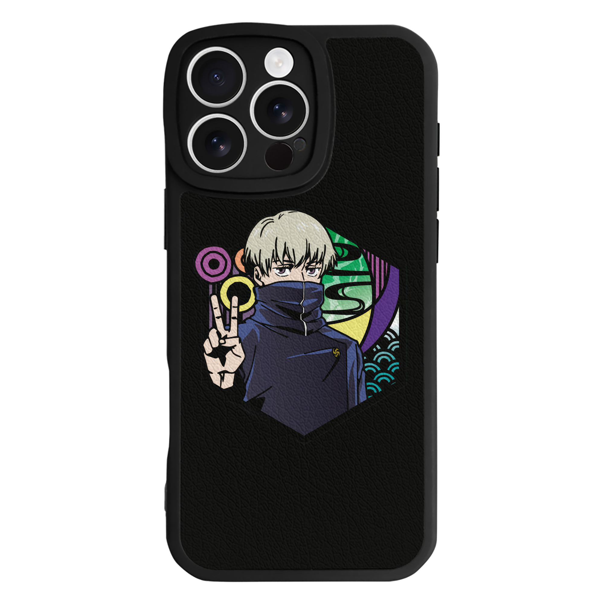 （画像用） 呪術廻戦 Jujutsu Kaisen 【iPhone 16シリーズ対応】シリコンスマホケース（レザー調） 材質：シリコン